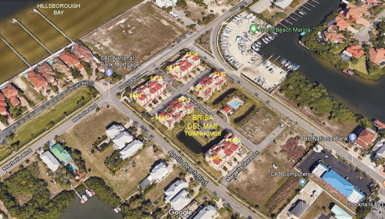 Aerial photo of Brisa del Mar Townhomes