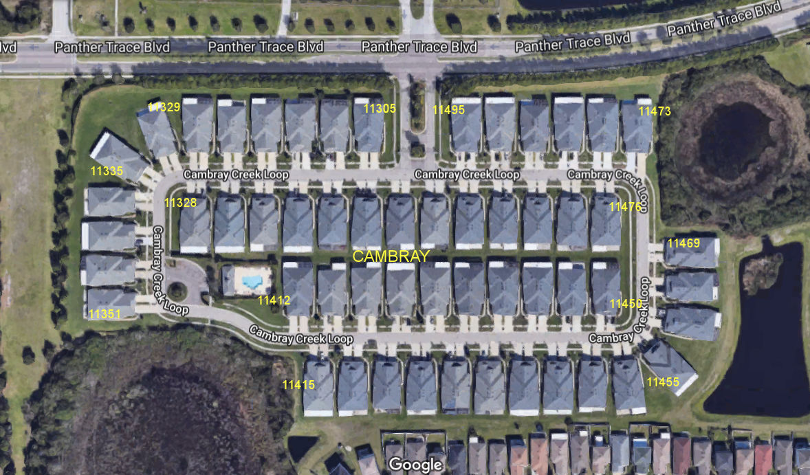 Aerial photo of Cambray