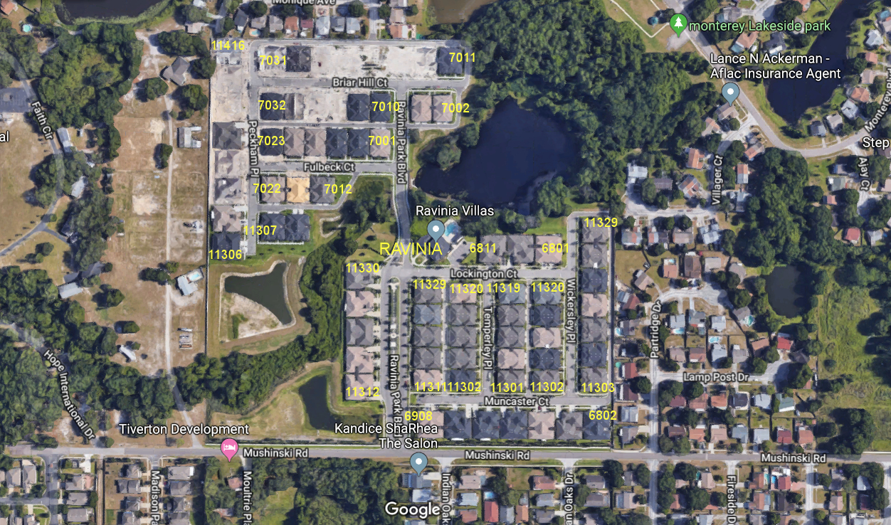 Aerial photo of Ravinia Villas