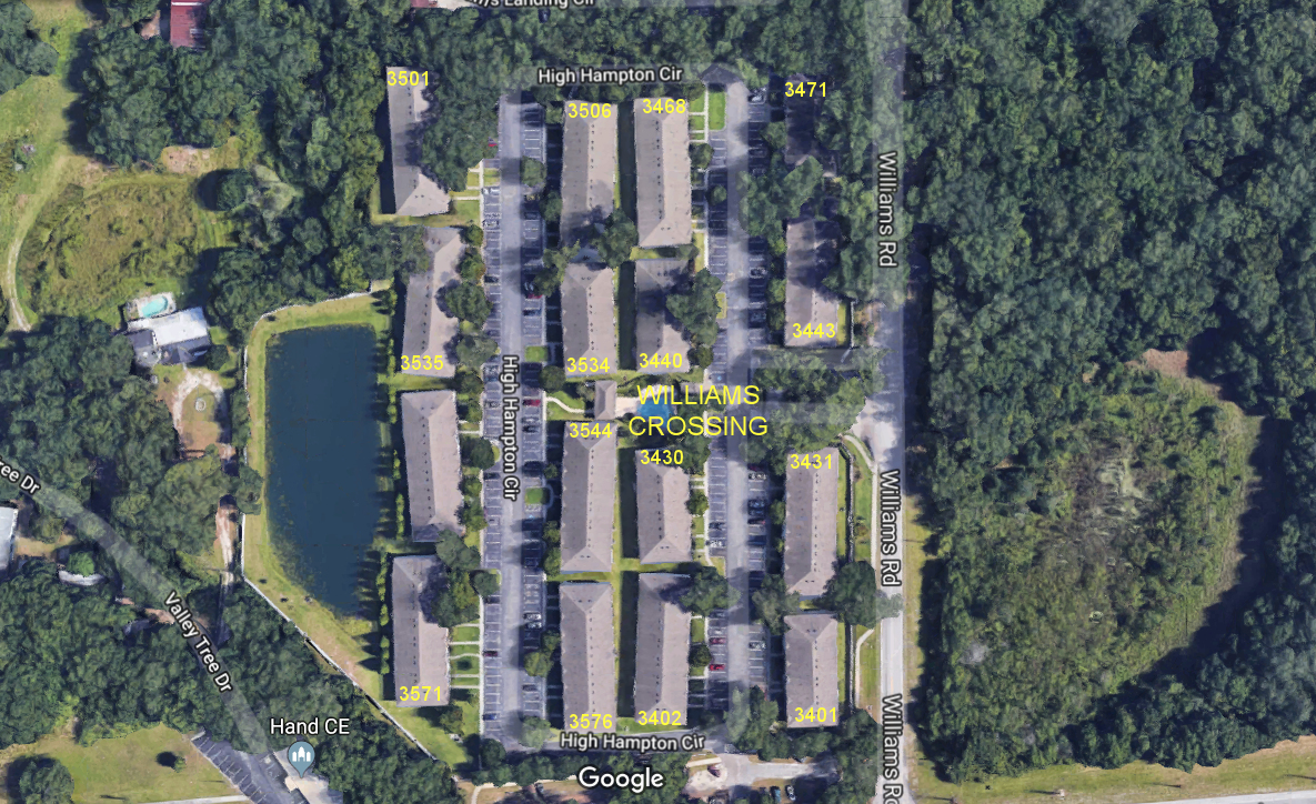 Aerial photo of Williams Crossing