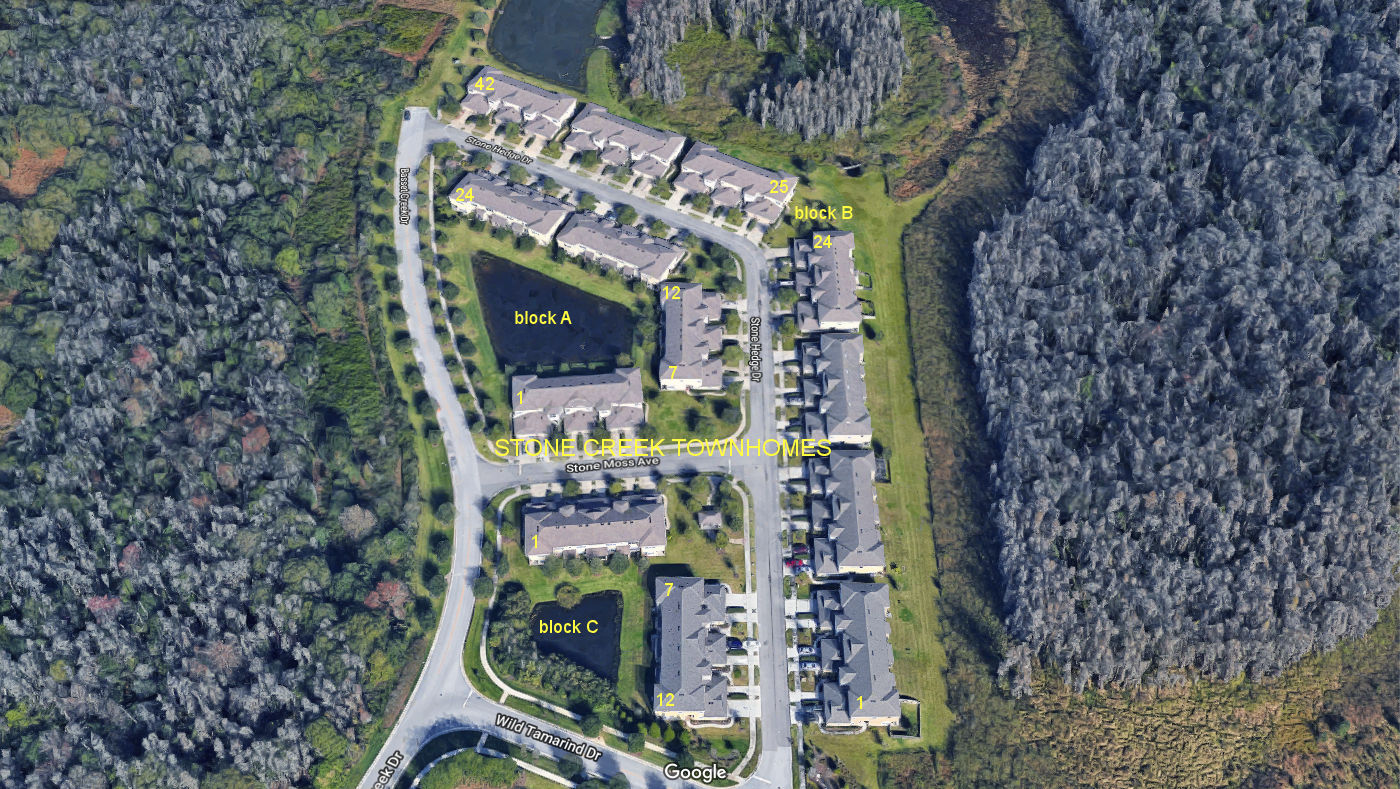 Aerial photo of StoneCreek Townhomes