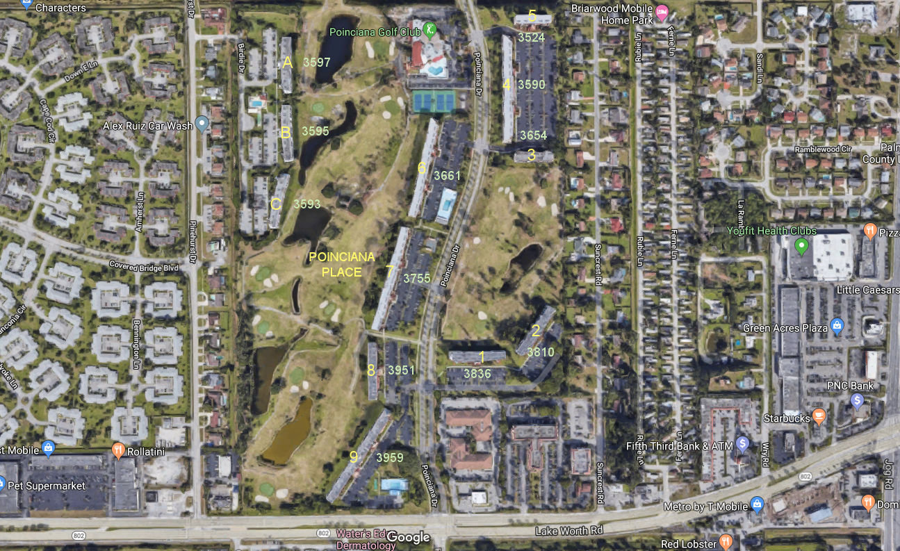 Aerial photo of Poinciana Place 1-9