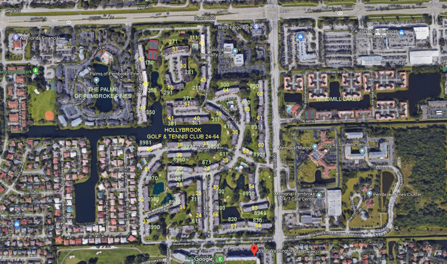 Aerial photo of Hollybrook Golf & Tennis Club 24-52