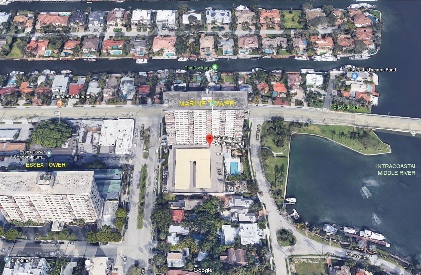 Aerial photo of Marine Tower