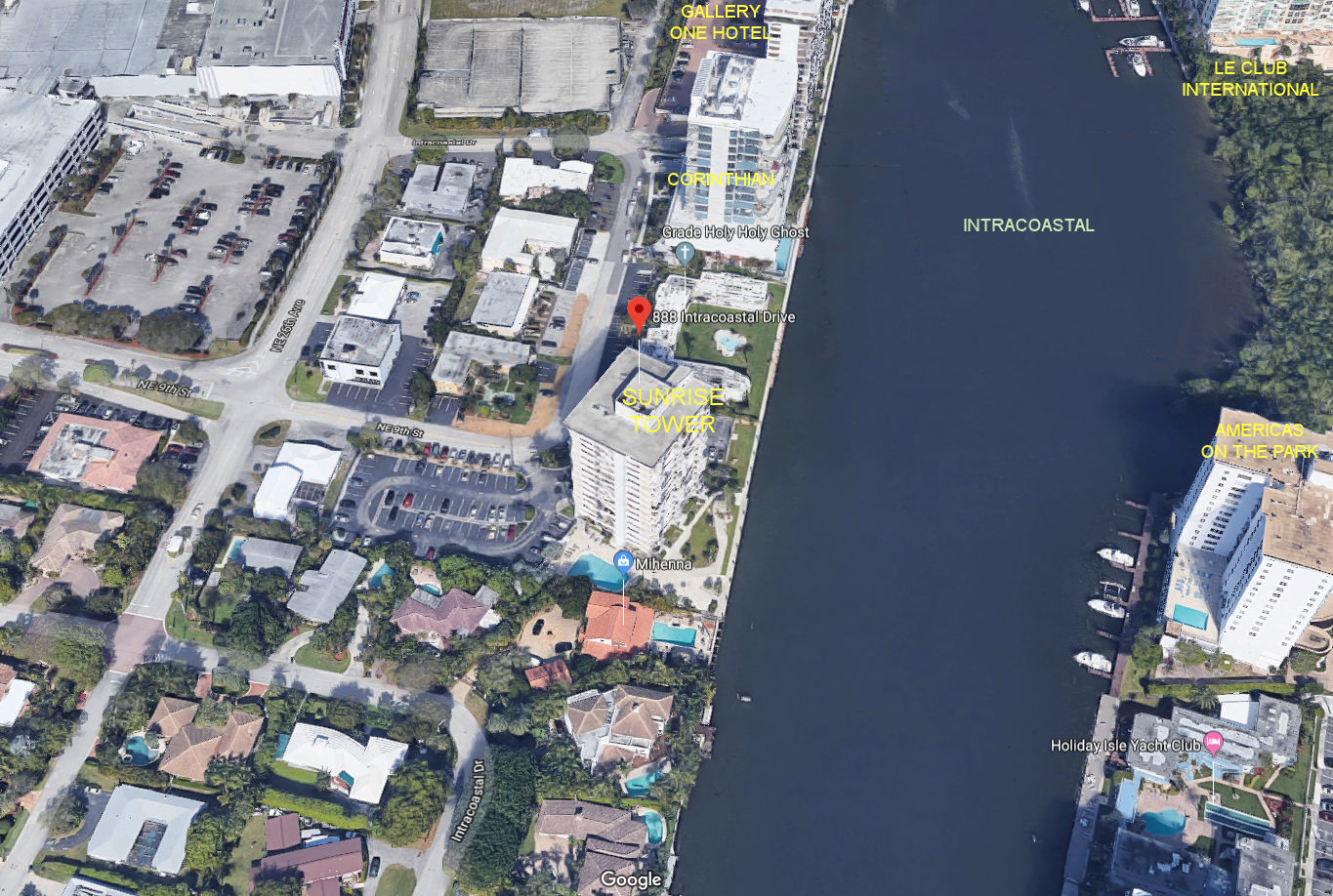 Aerial photo of Sunrise Tower