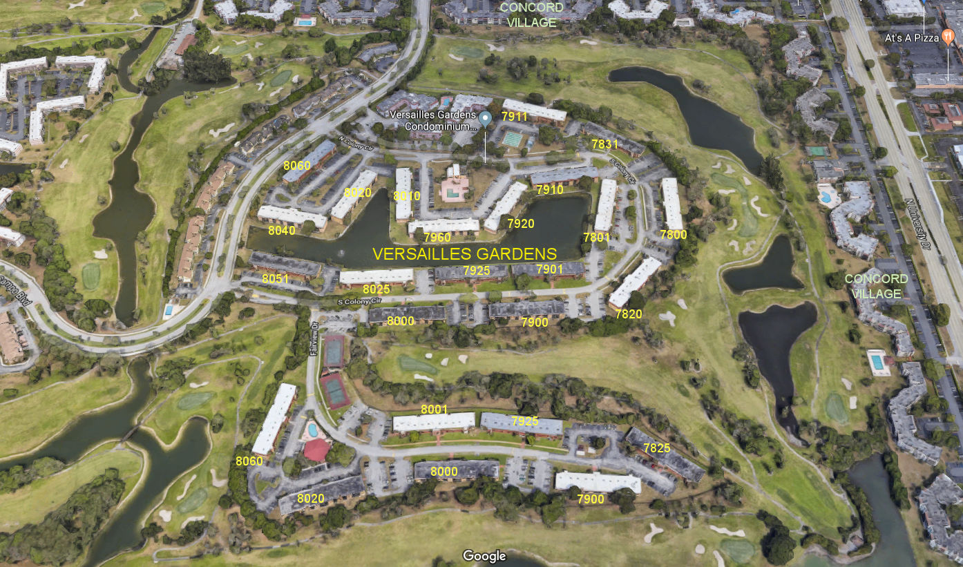 Aerial photo of Versailles Gardens