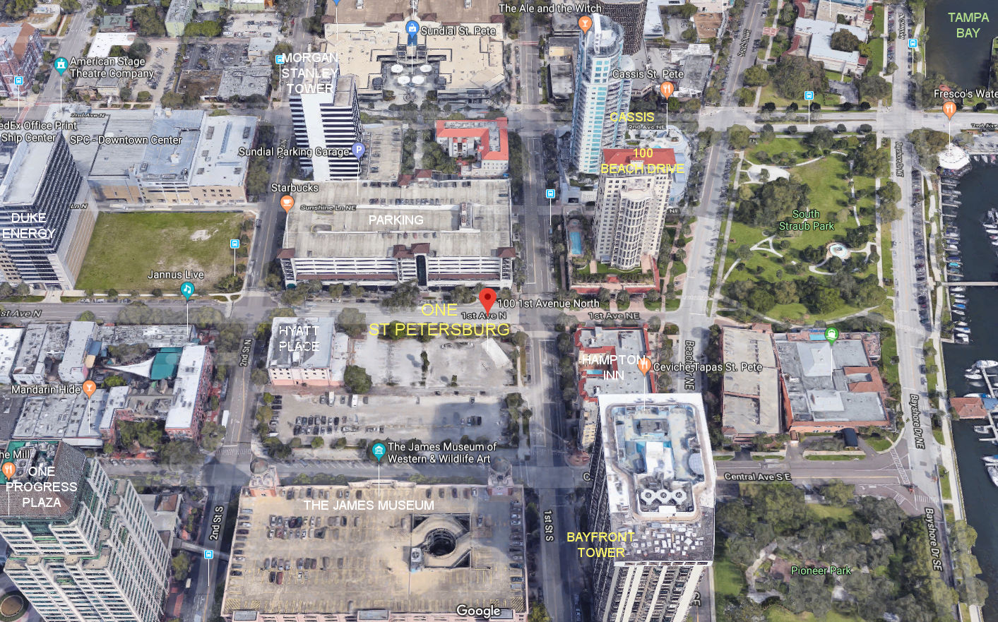 Aerial photo of One St Petersburg