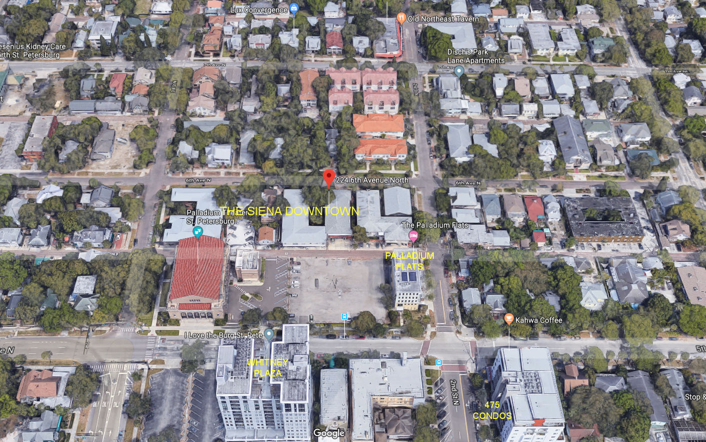 Aerial photo of Siena Downtown