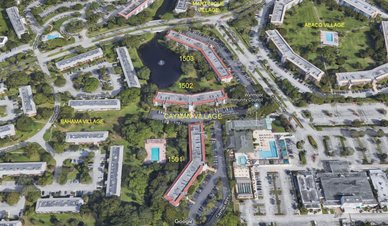 Aerial photo of Cayman Village (1501 1502 & 1503)