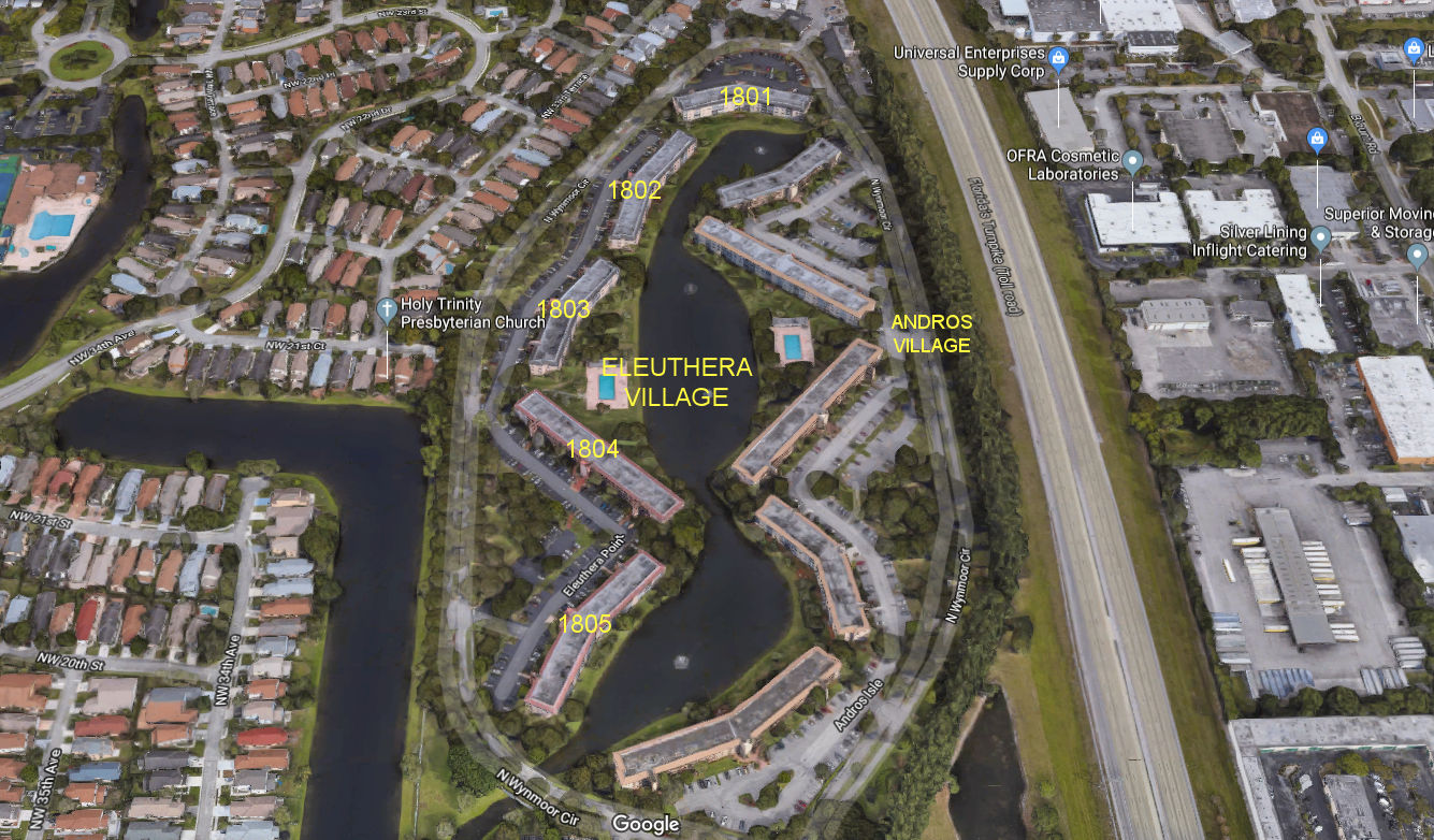 Aerial photo of Eleuthera Village (1801 1802 1803 1804 & 1805)