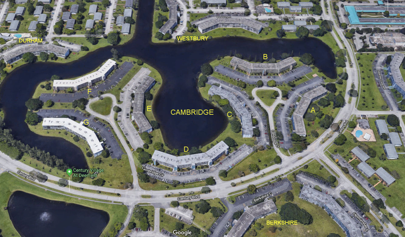 Aerial photo of Cambridge (A B C D E F & G)