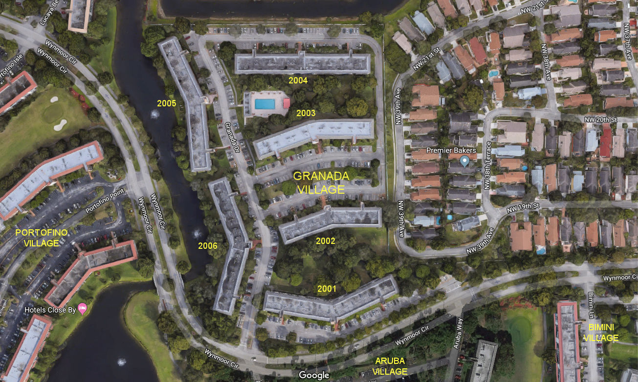 Aerial photo of Granada Village (2001 to 2006)