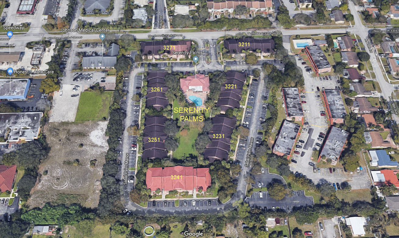 Aerial photo of Serenity Palms