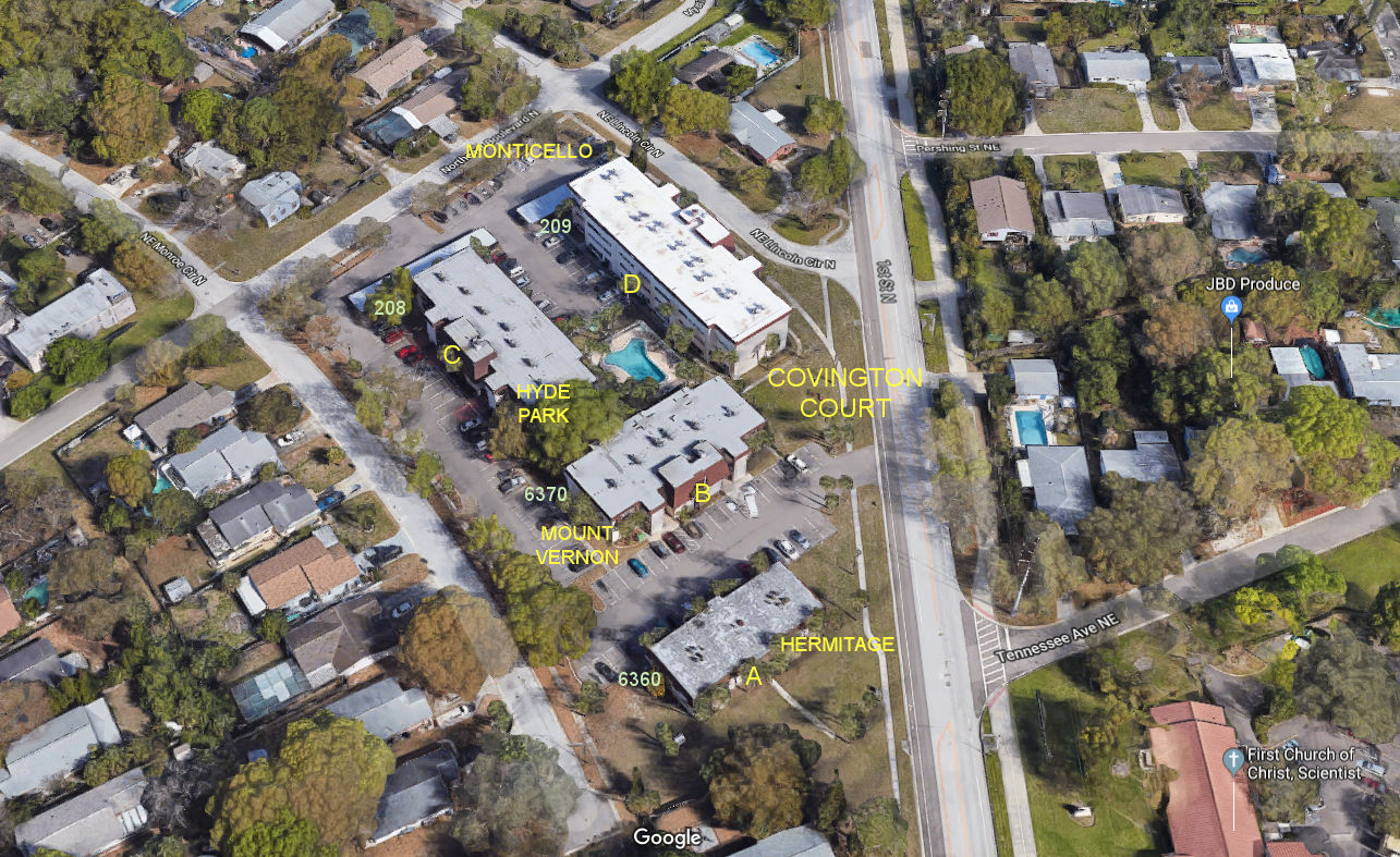 Aerial photo of Covington Court