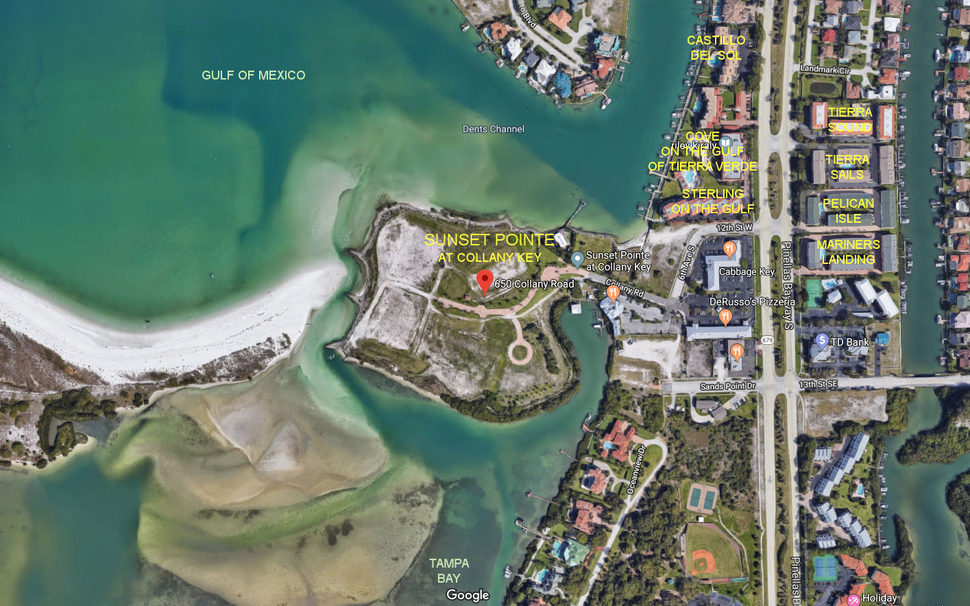 Aerial photo of Sunset Pointe at Collany Key (650-795&800)