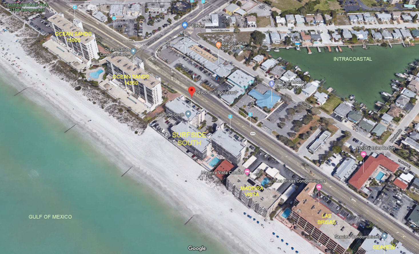 Aerial photo of Surfside South