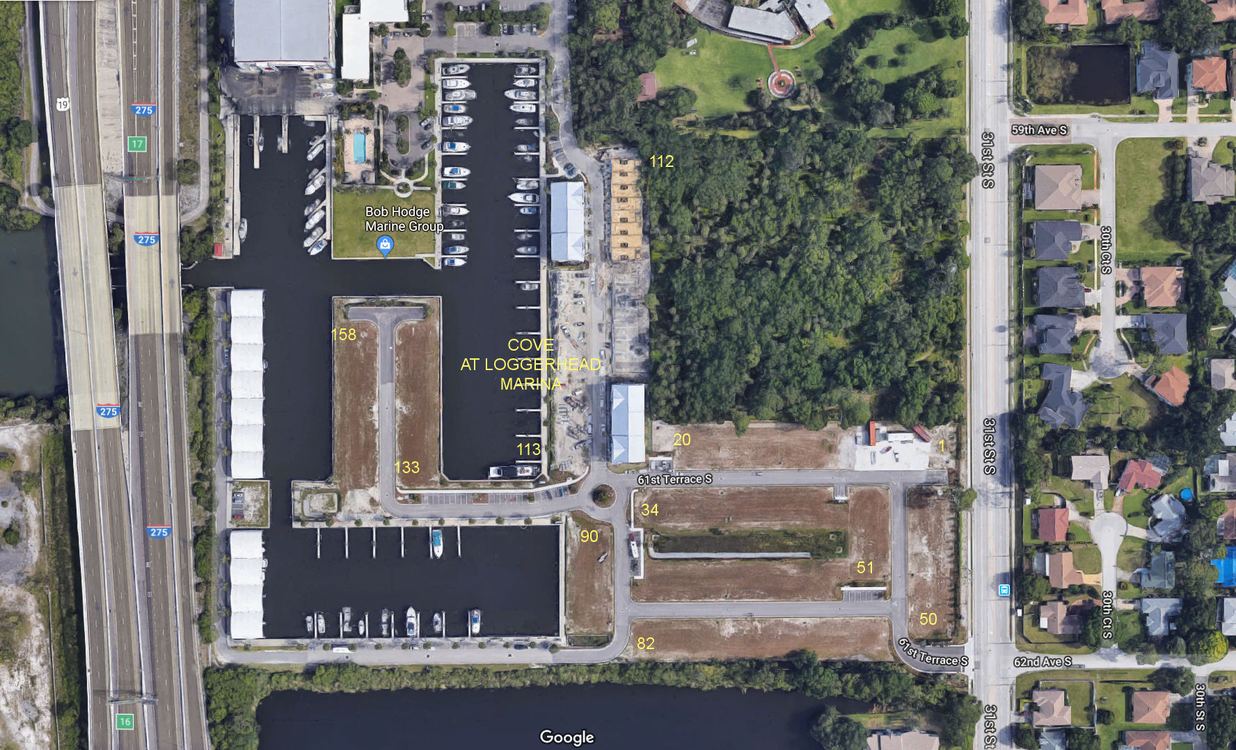 Aerial photo of Cove at Loggerhead Marina