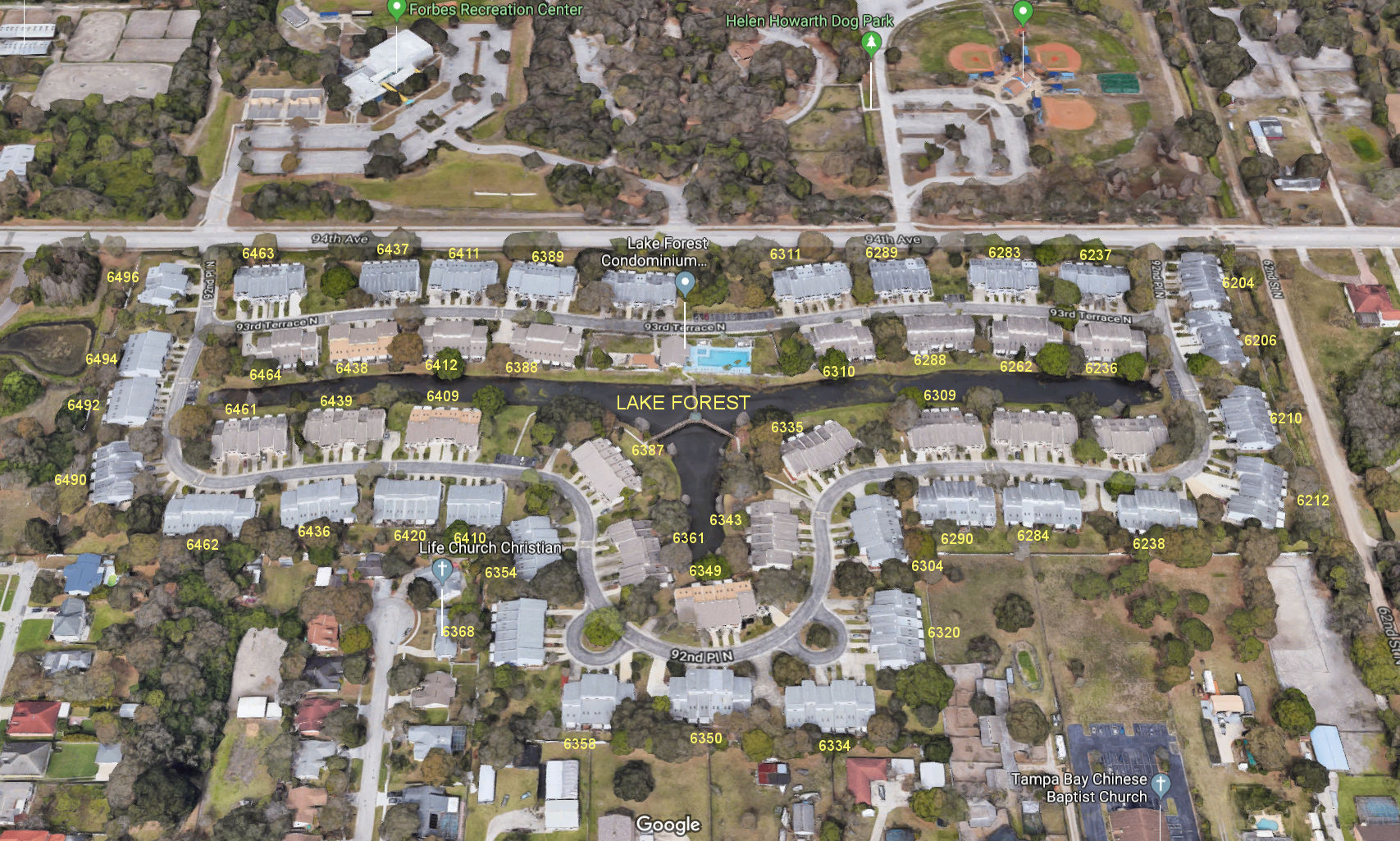 Aerial photo of Lake Forest