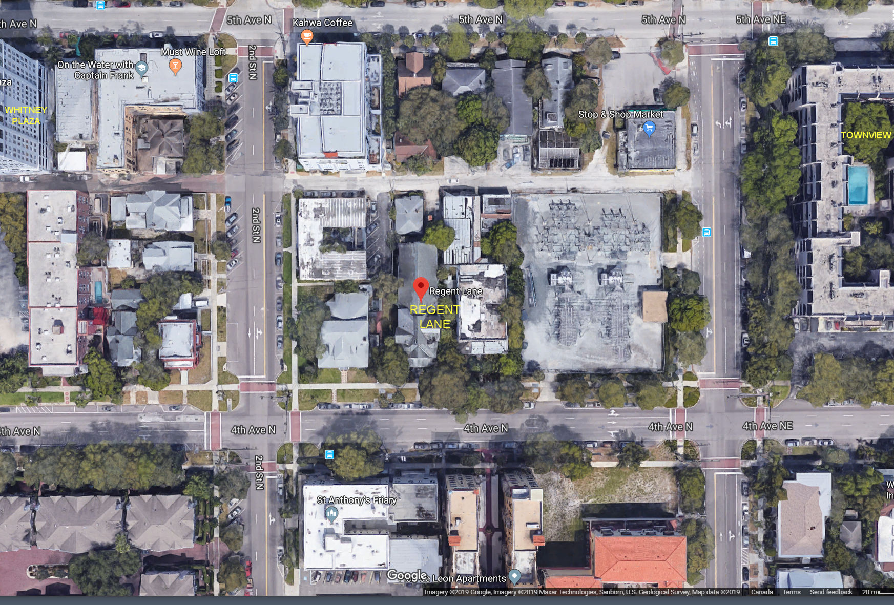 Aerial photo of Regent Lane