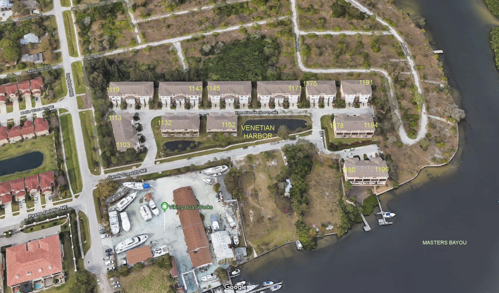 Aerial photo of Venetian Harbor