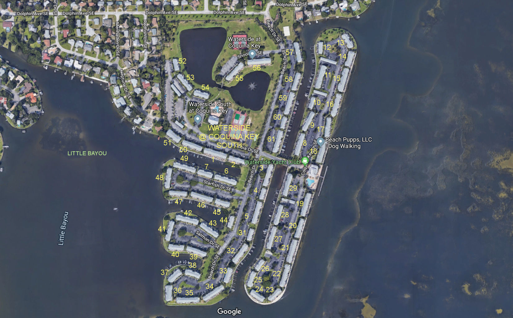 Aerial photo of Waterside at Coquina Key South