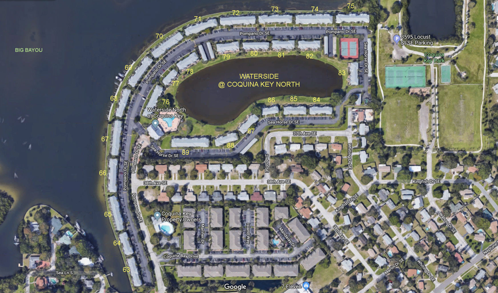 Aerial photo of Waterside at Coquina Key North