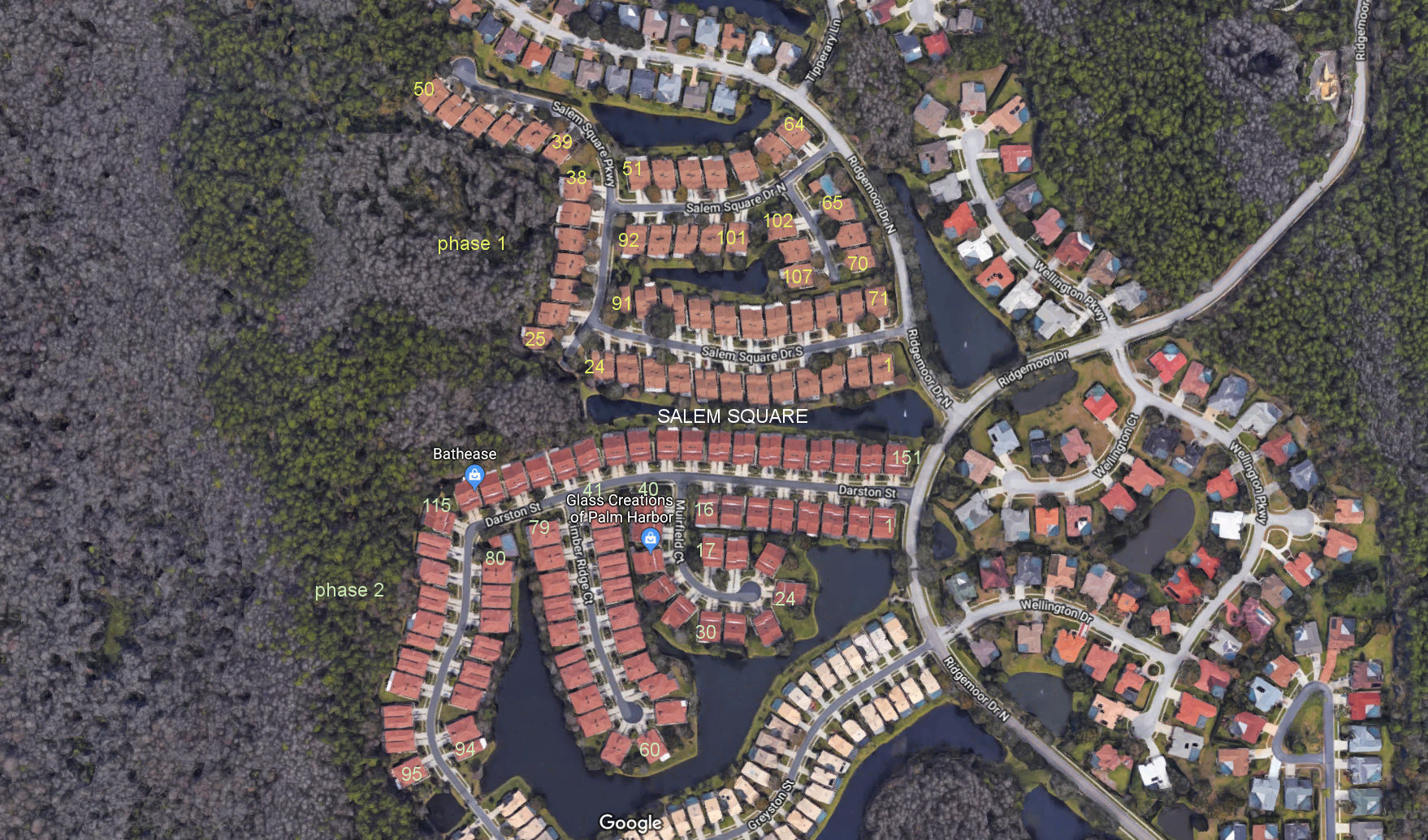 Aerial photo of Salem Square