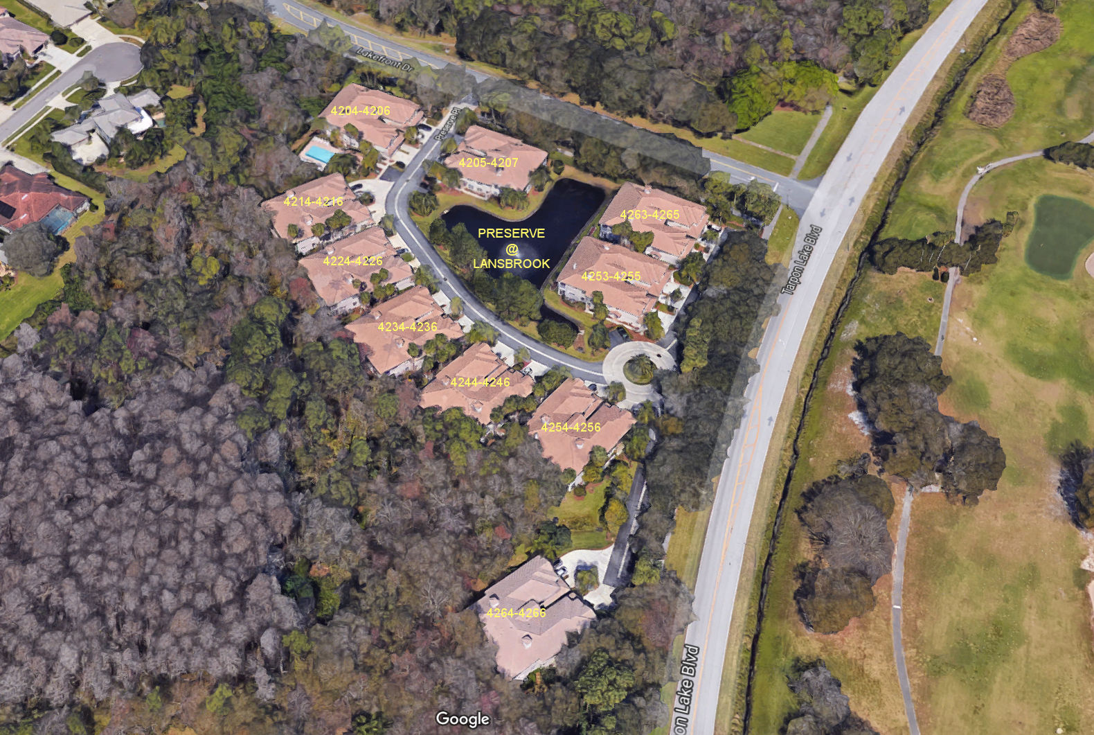 Aerial photo of Preserve at Lansbrook