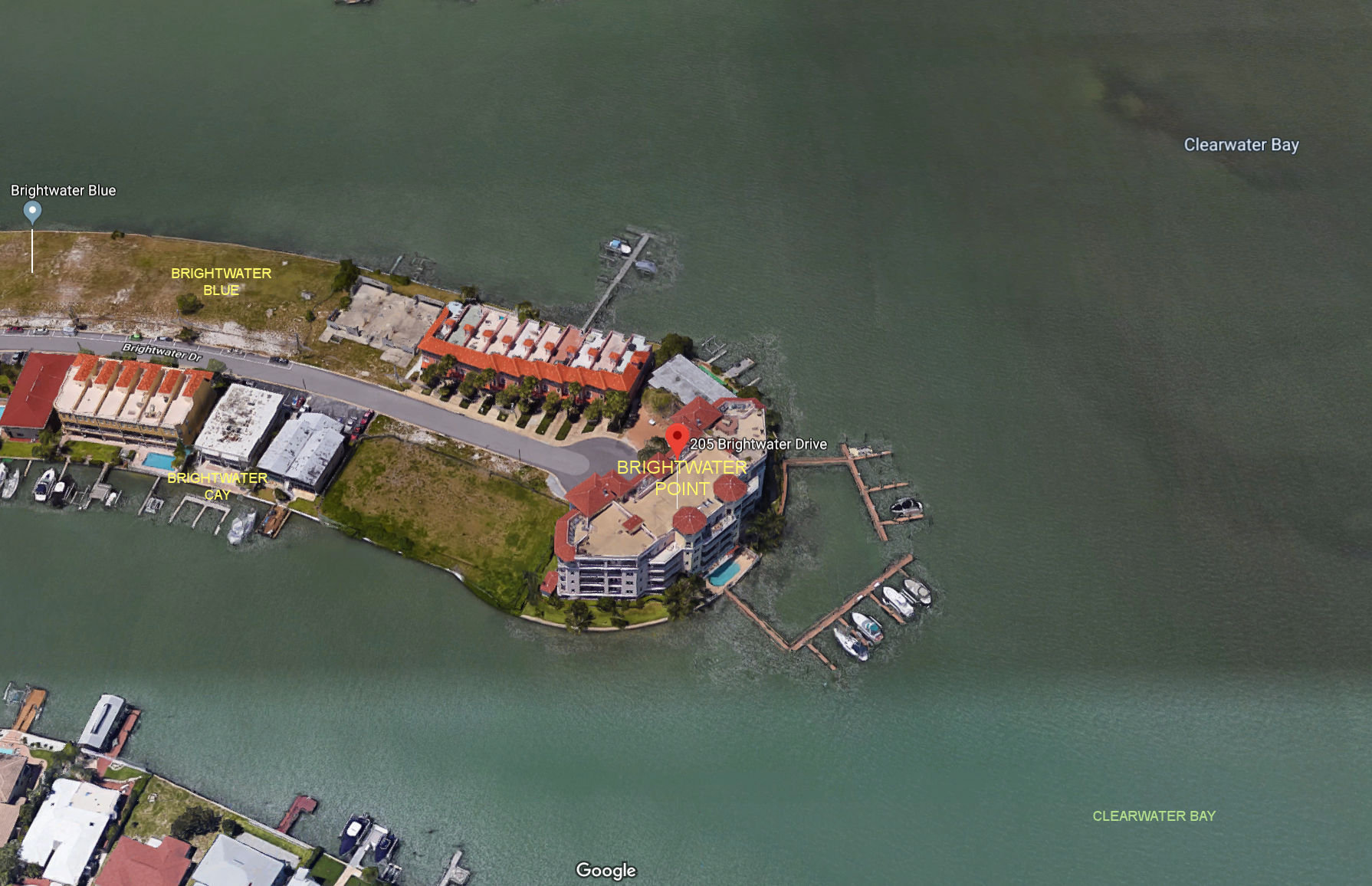 Aerial photo of Brightwater Point