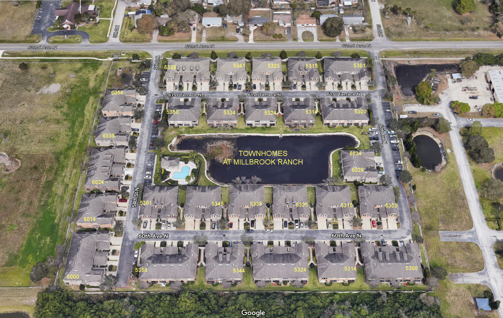 Aerial photo of Townhomes at Millbrooke Ranch
