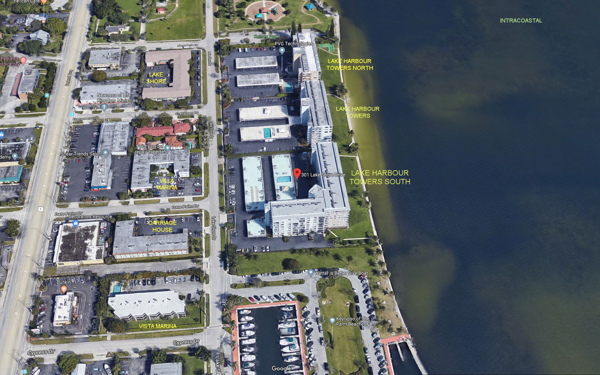 Aerial photo of Lake Harbour Towers South