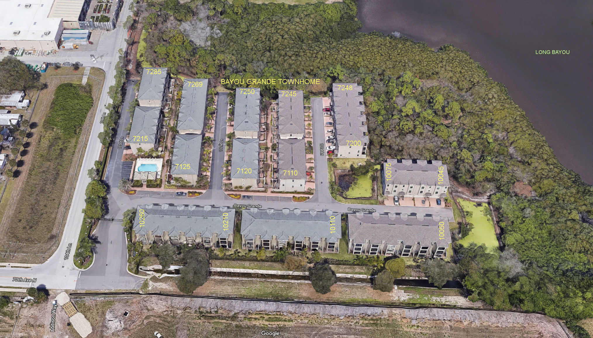 Aerial photo of Bayou Grande TH