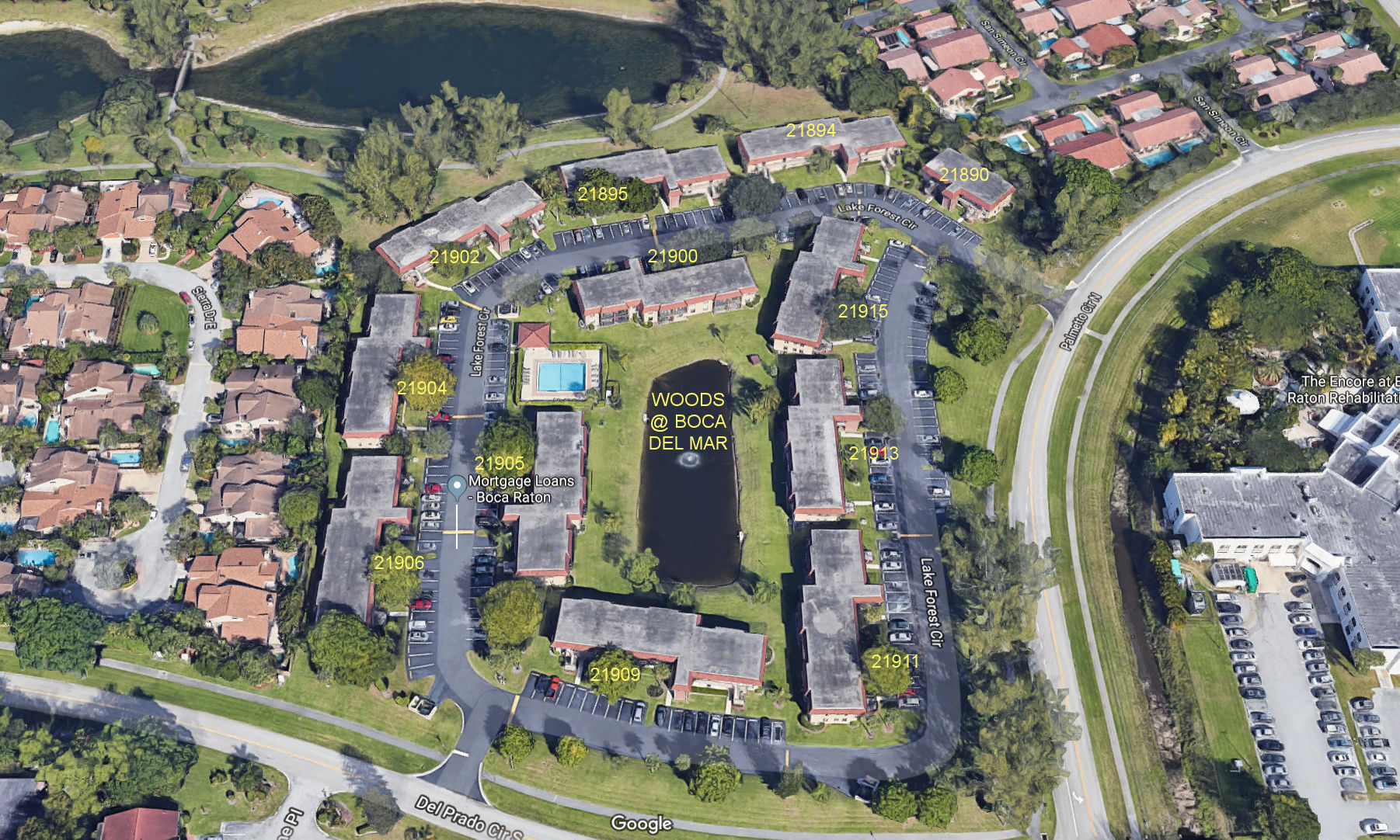 Aerial photo of Woods at Boca del  Mar