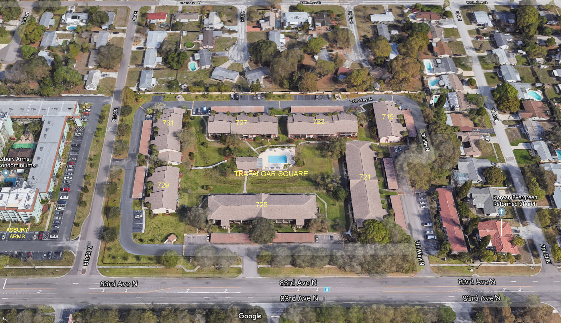 Aerial photo of Trafalgar Square