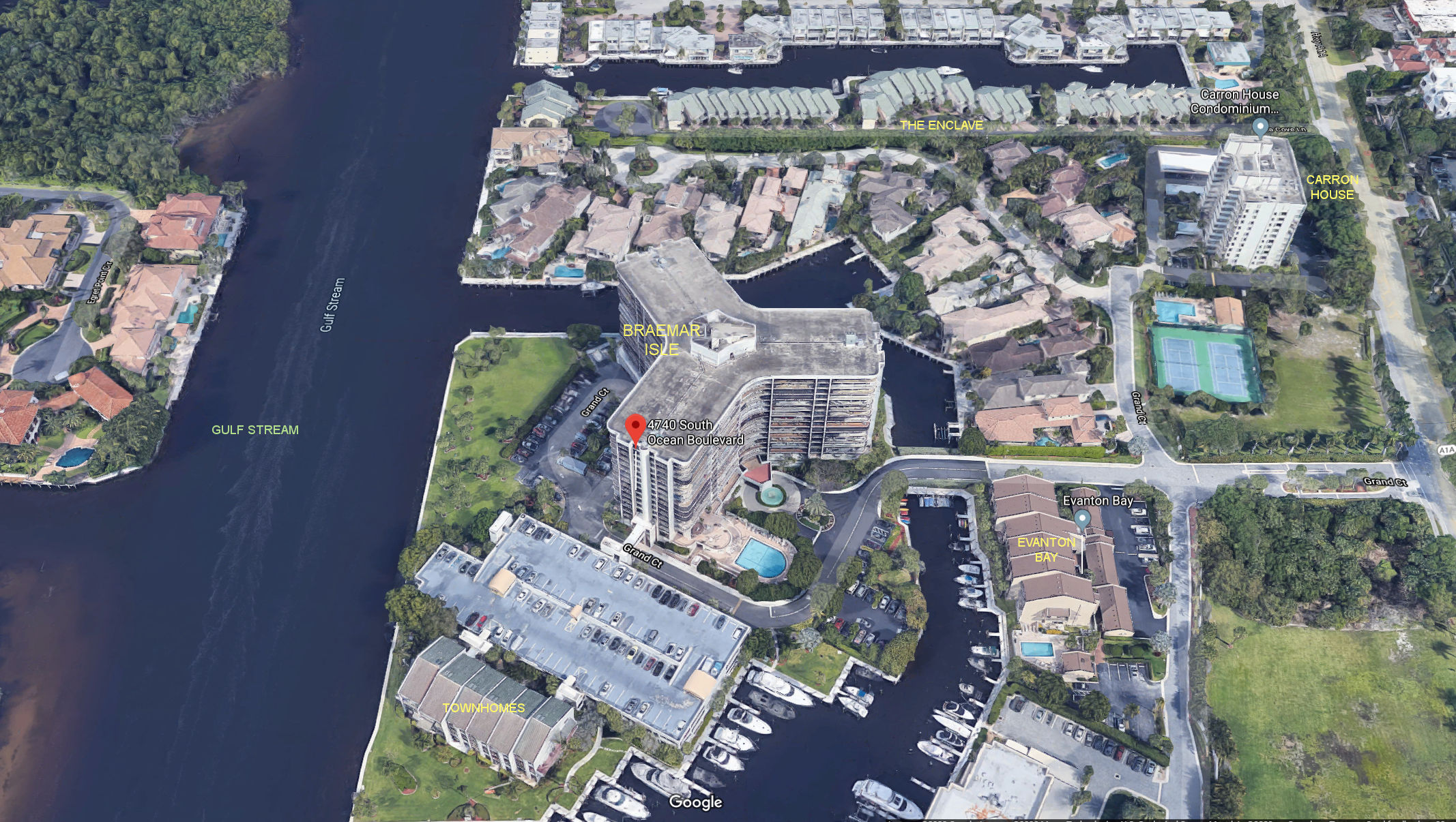 Aerial photo of Braemar Isle