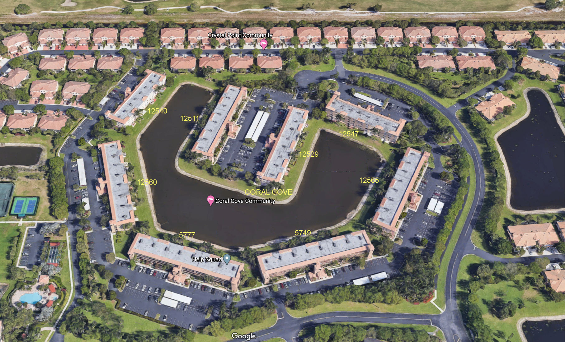 Aerial photo of Coral cove