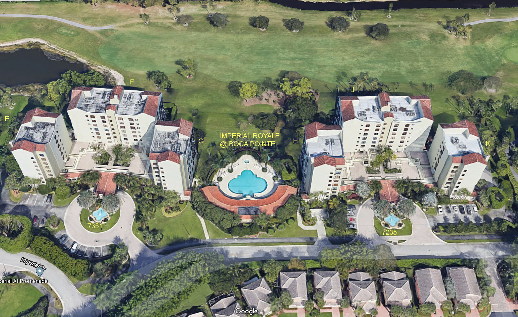 Aerial photo of Imperial Royale at Boca Pointe
