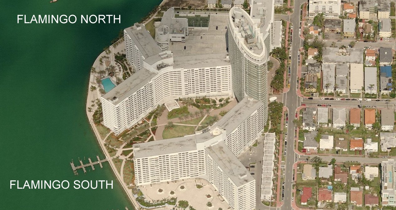 Aerial photo of Flamingo South Tower