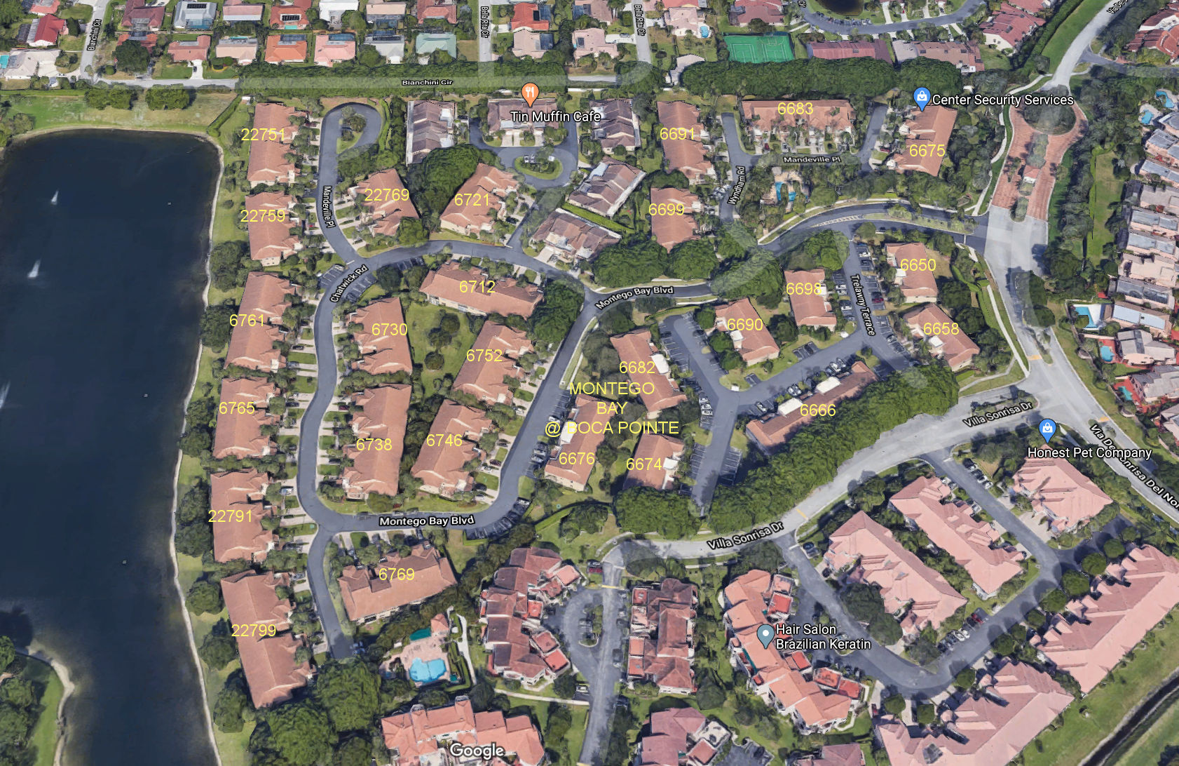 Aerial photo of Montego Bay at Boca Pointe