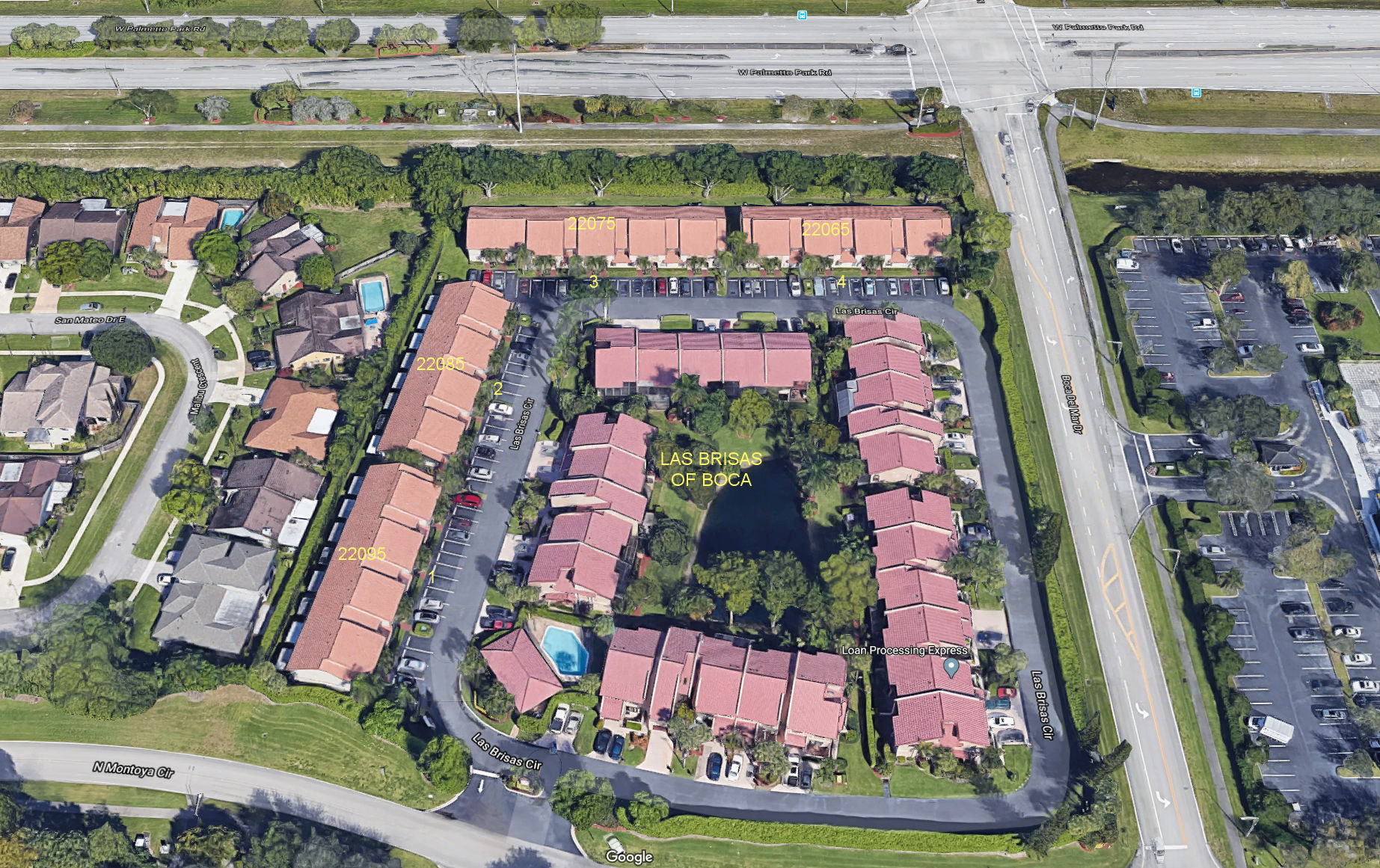 Aerial photo of Las Brisas of Boca