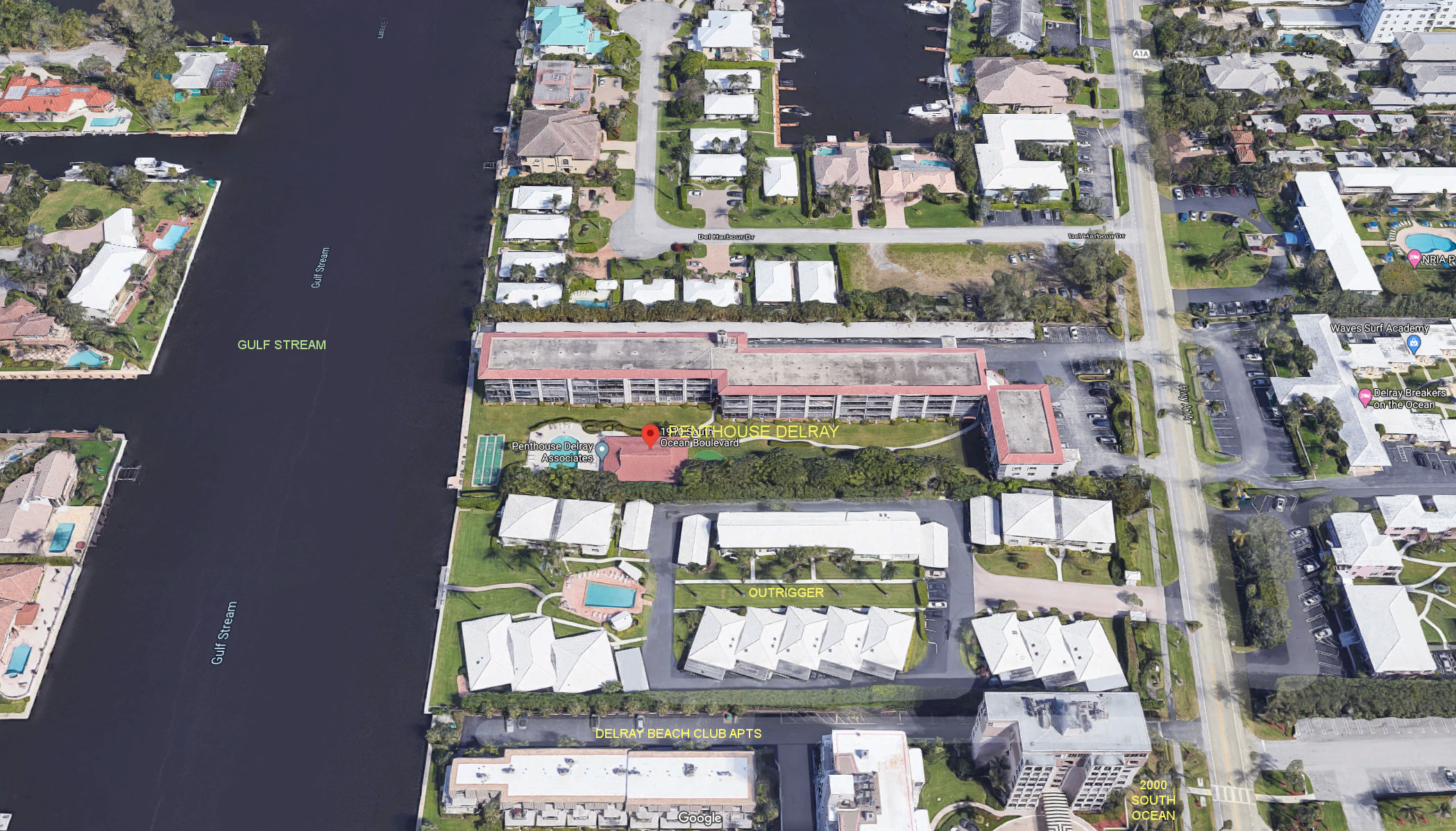 Aerial photo of Penthouse Delray