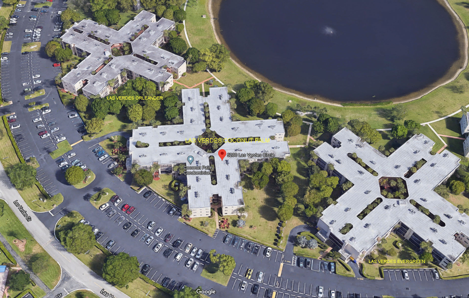 Aerial photo of Coconut Palm at Las Verdes