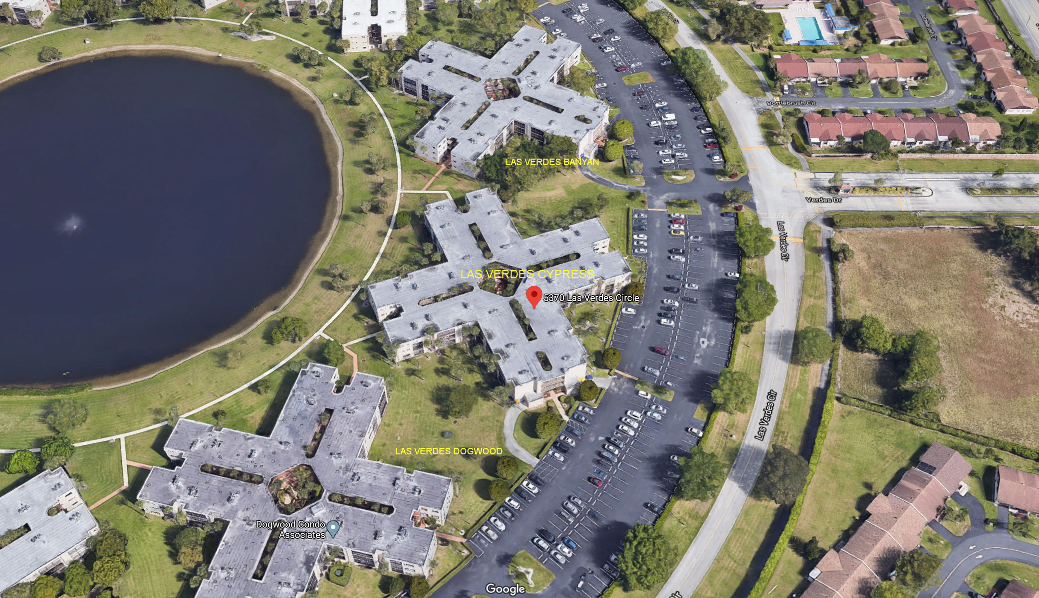 Aerial photo of Cypress at Las Verdes