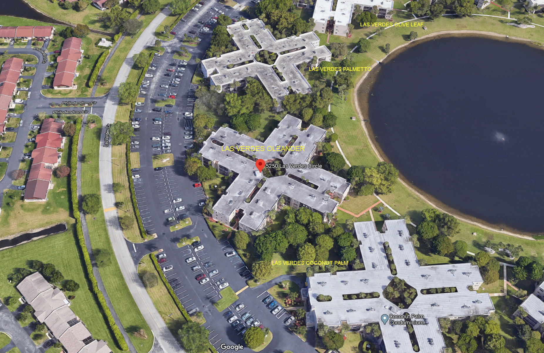 Aerial photo of Oleander at Las Verdes