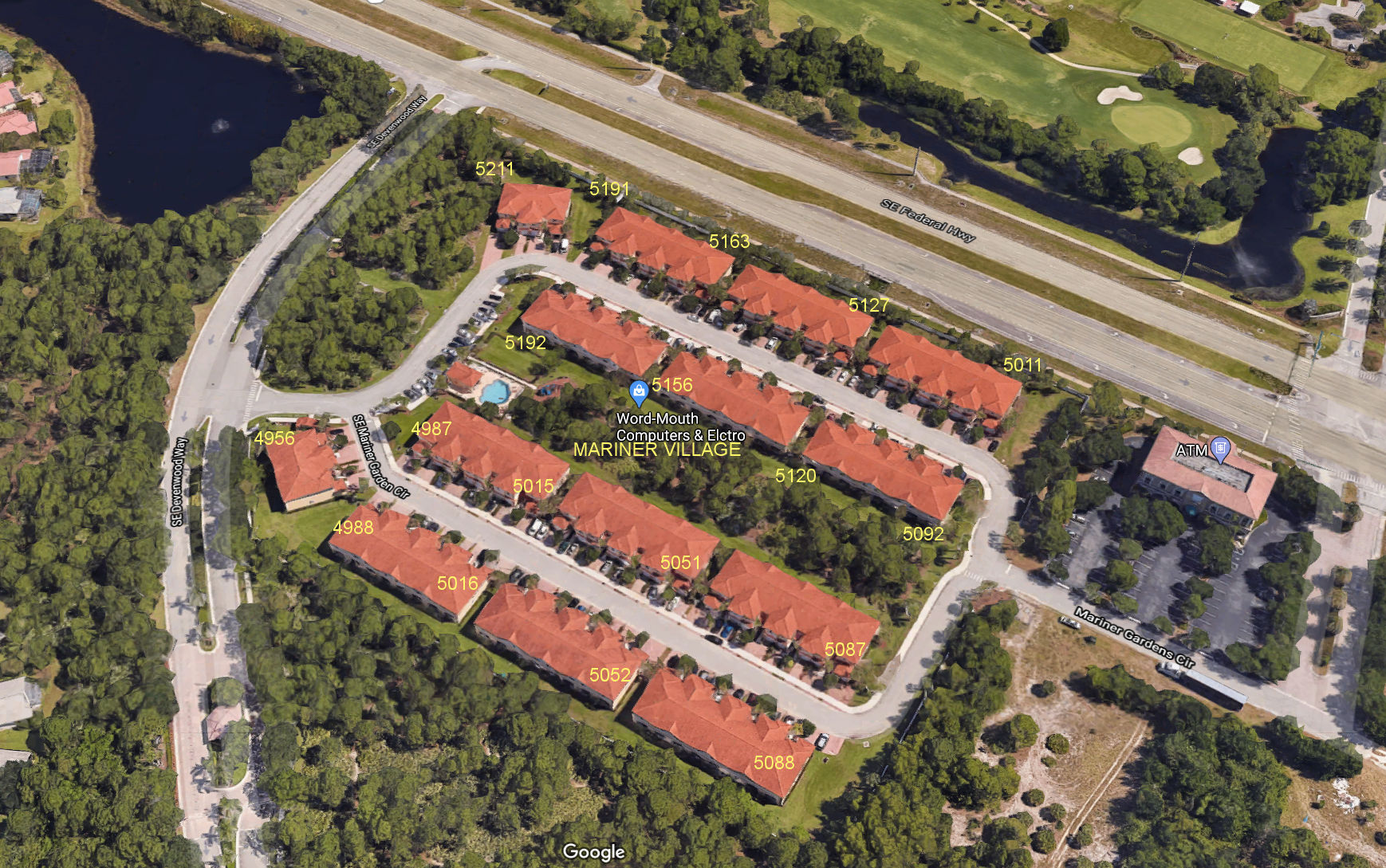 Aerial photo of Mariner Village