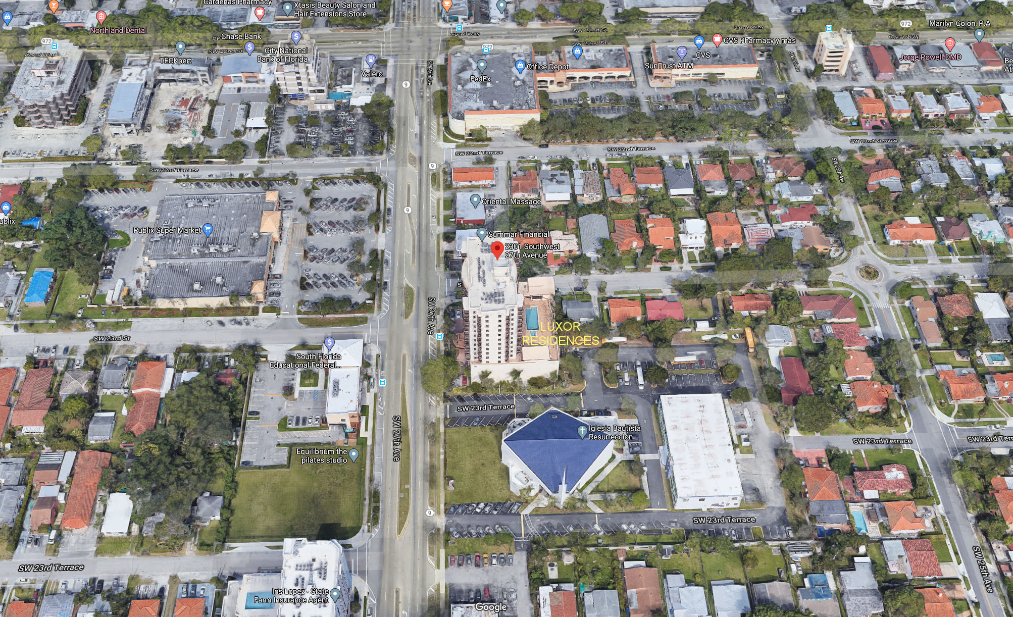 Aerial photo of Luxor Residences