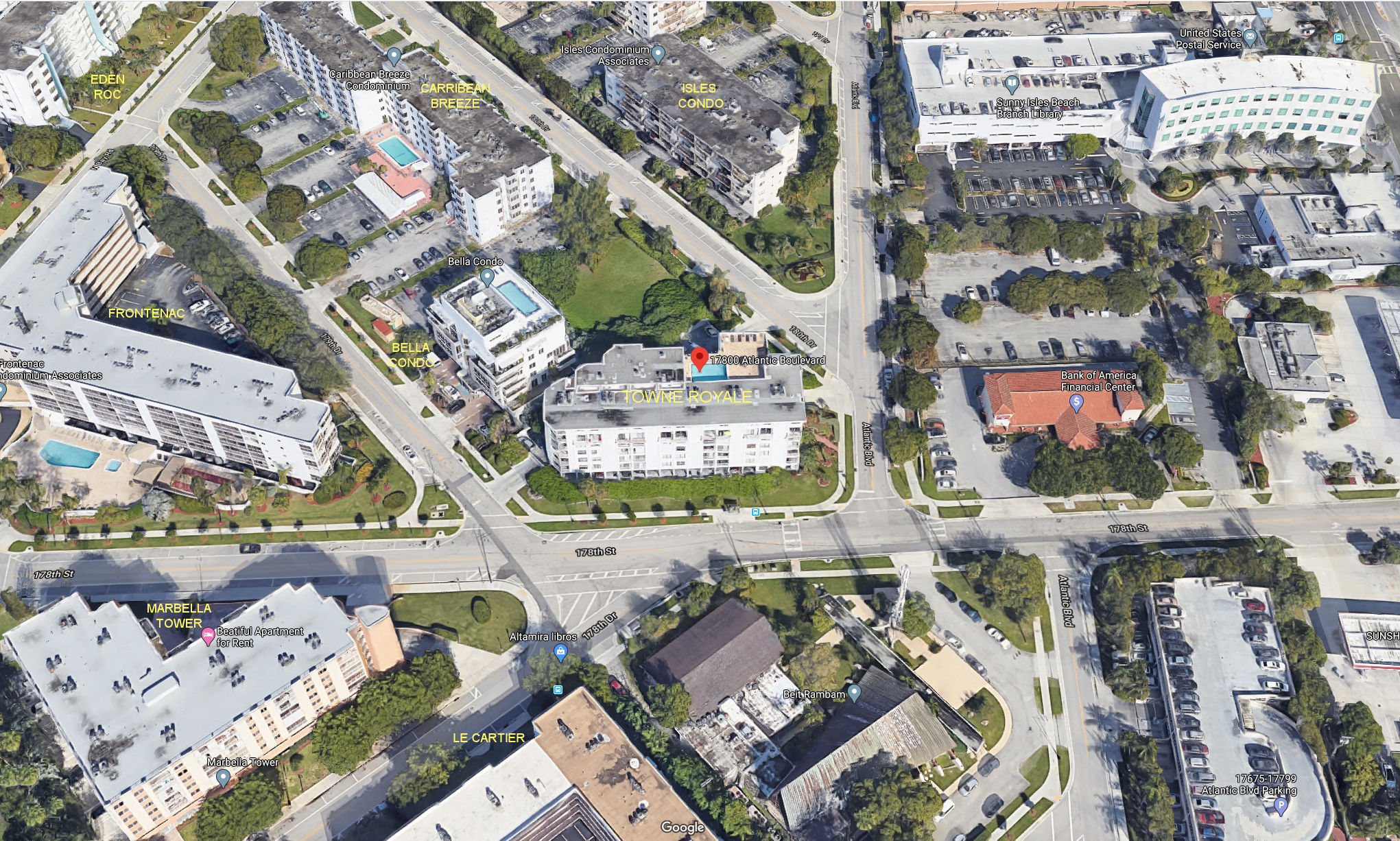 Aerial photo of Towne Royale