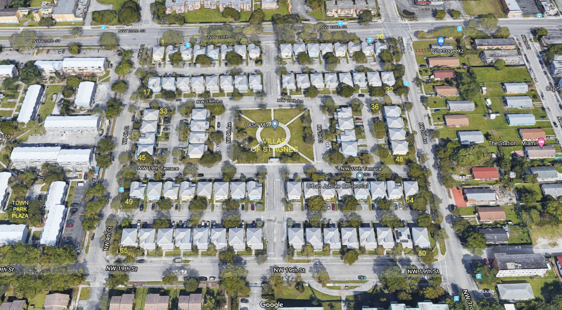 Aerial photo of Villas of St Agnes