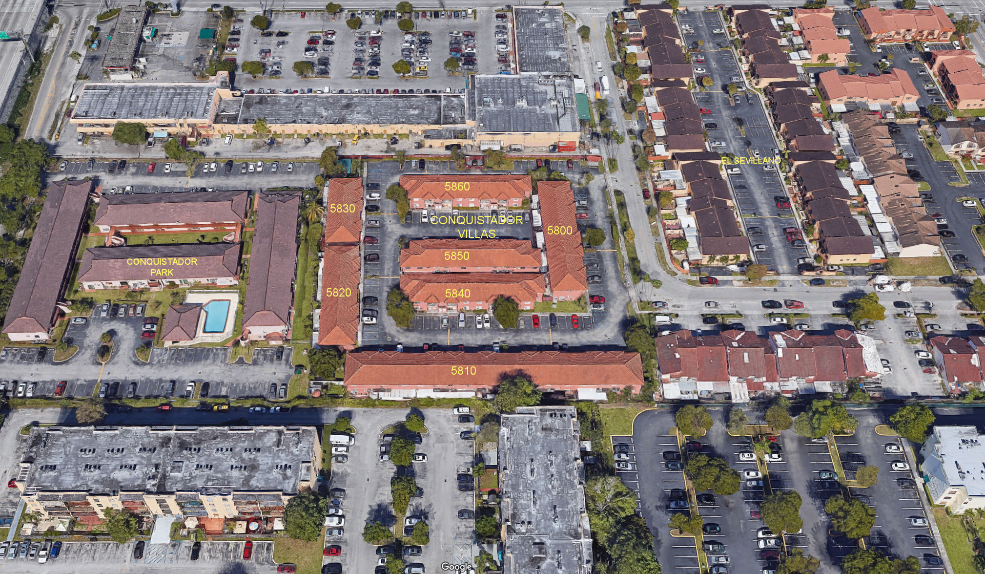 Aerial photo of Conquistador Villas