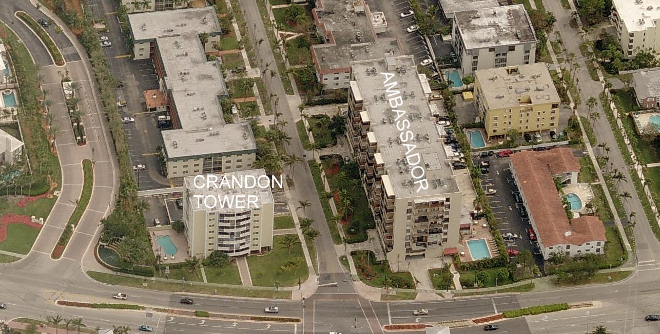 Aerial photo of Crandon Tower